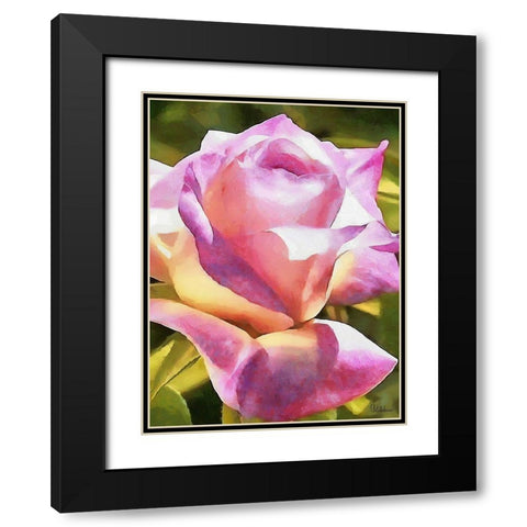 I like Flowers XXV Black Modern Wood Framed Art Print with Double Matting by Medeiros, Celito