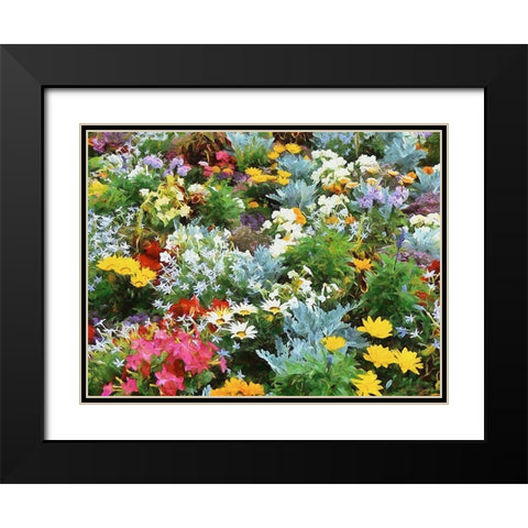 I like Flowers XXXI Black Modern Wood Framed Art Print with Double Matting by Medeiros, Celito