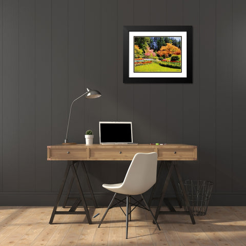 Beautiful Garden V Black Modern Wood Framed Art Print with Double Matting by Medeiros, Celito