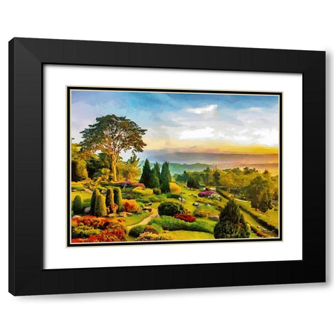 Beautiful Garden VI Black Modern Wood Framed Art Print with Double Matting by Medeiros, Celito
