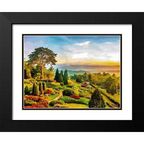Beautiful Garden VI Black Modern Wood Framed Art Print with Double Matting by Medeiros, Celito