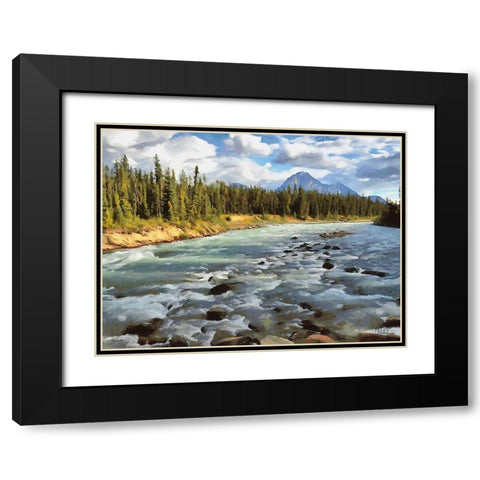 Rocky Mountains II Black Modern Wood Framed Art Print with Double Matting by Medeiros, Celito