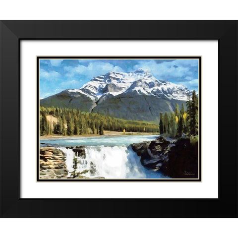 Rocky Mountains VI Black Modern Wood Framed Art Print with Double Matting by Medeiros, Celito