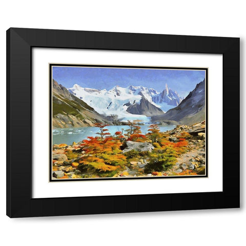 Rocky Mountains VII Black Modern Wood Framed Art Print with Double Matting by Medeiros, Celito