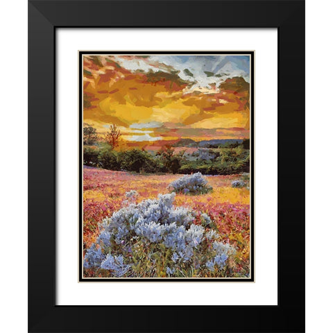 Flovers in the Mountains IV Black Modern Wood Framed Art Print with Double Matting by Medeiros, Celito