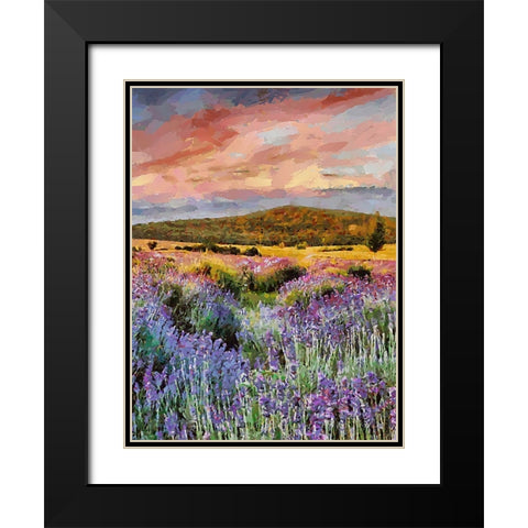 Flovers in the Mountains VII Black Modern Wood Framed Art Print with Double Matting by Medeiros, Celito