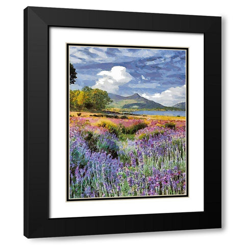 Flovers in the Mountains VIII Black Modern Wood Framed Art Print with Double Matting by Medeiros, Celito