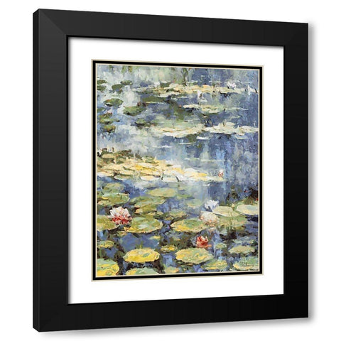 Landscapes in Monet Style V Black Modern Wood Framed Art Print with Double Matting by Medeiros, Celito