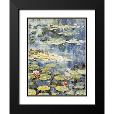 Landscapes in Monet Style V Black Modern Wood Framed Art Print with Double Matting by Medeiros, Celito