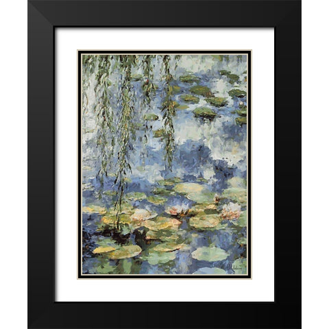 Landscapes in Monet Style VI Black Modern Wood Framed Art Print with Double Matting by Medeiros, Celito