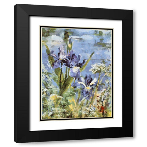 Landscapes in Monet Style VII Black Modern Wood Framed Art Print with Double Matting by Medeiros, Celito