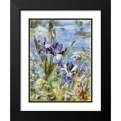 Landscapes in Monet Style VII Black Modern Wood Framed Art Print with Double Matting by Medeiros, Celito