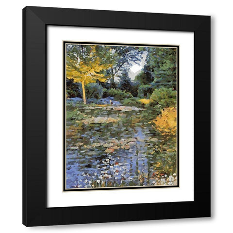 Landscapes in Monet Style XX Black Modern Wood Framed Art Print with Double Matting by Medeiros, Celito
