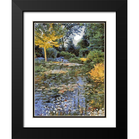 Landscapes in Monet Style XX Black Modern Wood Framed Art Print with Double Matting by Medeiros, Celito