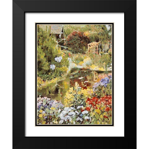 Landscapes in Monet StyleXXI Black Modern Wood Framed Art Print with Double Matting by Medeiros, Celito