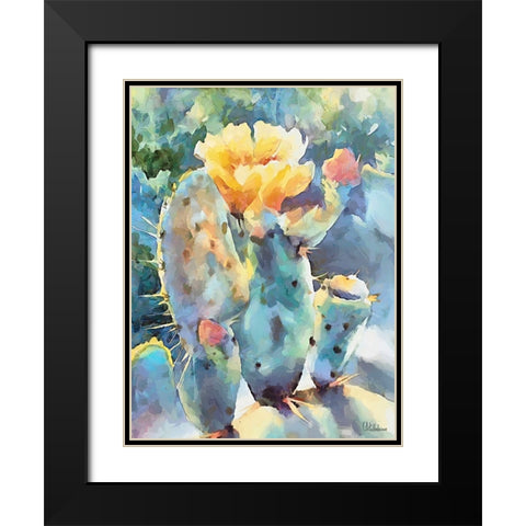 Cactus I Black Modern Wood Framed Art Print with Double Matting by Medeiros, Celito