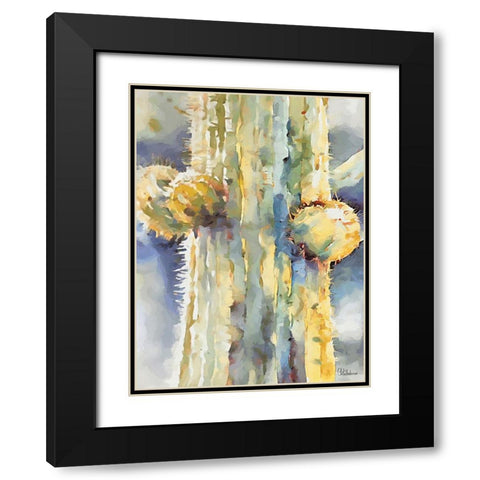 Cactus III Black Modern Wood Framed Art Print with Double Matting by Medeiros, Celito