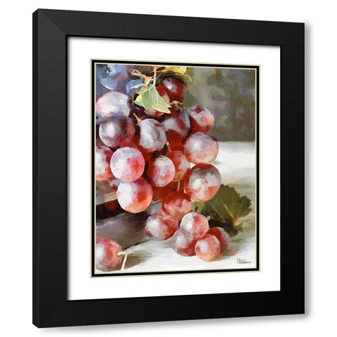 Grapes II Black Modern Wood Framed Art Print with Double Matting by Medeiros, Celito