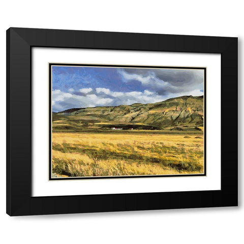 Beautiful nature in Iceland VI Black Modern Wood Framed Art Print with Double Matting by Medeiros, Celito
