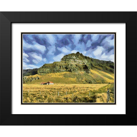 Beautiful nature in Iceland VII Black Modern Wood Framed Art Print with Double Matting by Medeiros, Celito
