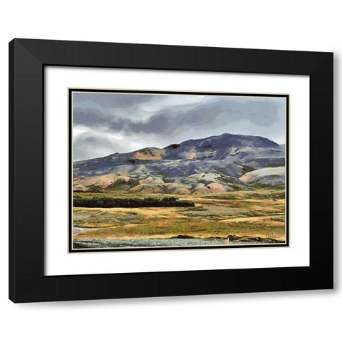 Beautiful nature in Iceland IX Black Modern Wood Framed Art Print with Double Matting by Medeiros, Celito