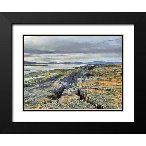 Beautiful nature in Iceland XII Black Modern Wood Framed Art Print with Double Matting by Medeiros, Celito