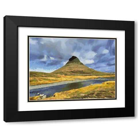 Beautiful nature in Iceland XX Black Modern Wood Framed Art Print with Double Matting by Medeiros, Celito