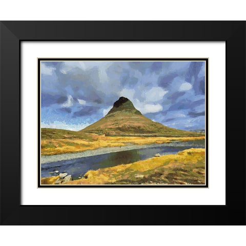 Beautiful nature in Iceland XX Black Modern Wood Framed Art Print with Double Matting by Medeiros, Celito