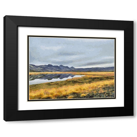 Beautiful nature in Iceland XXI Black Modern Wood Framed Art Print with Double Matting by Medeiros, Celito