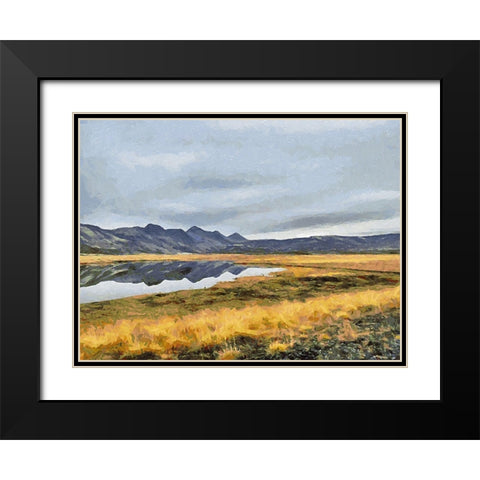 Beautiful nature in Iceland XXI Black Modern Wood Framed Art Print with Double Matting by Medeiros, Celito
