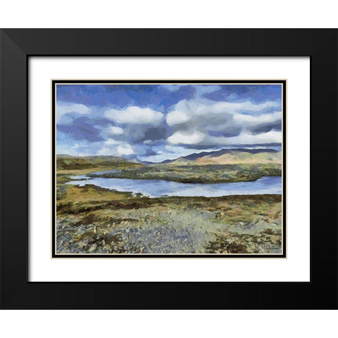 Beautiful nature in Iceland XXII Black Modern Wood Framed Art Print with Double Matting by Medeiros, Celito