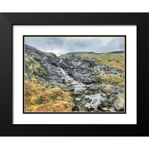 Beautiful nature in Iceland XXIV Black Modern Wood Framed Art Print with Double Matting by Medeiros, Celito