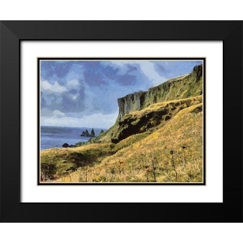 Beautiful nature in Iceland XXX Black Modern Wood Framed Art Print with Double Matting by Medeiros, Celito