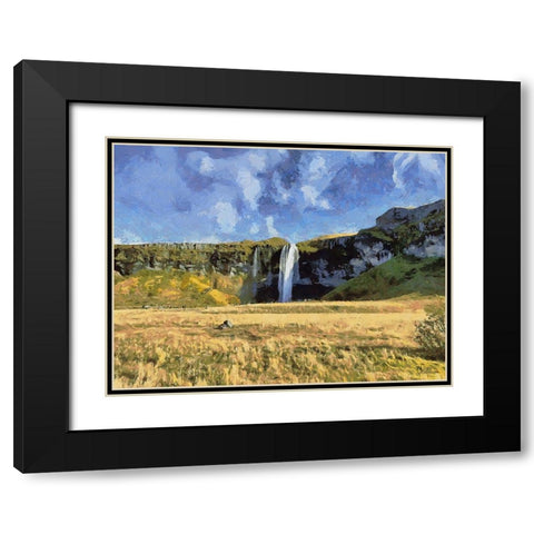 Beautiful nature in Iceland XXXIV Black Modern Wood Framed Art Print with Double Matting by Medeiros, Celito