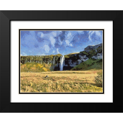 Beautiful nature in Iceland XXXIV Black Modern Wood Framed Art Print with Double Matting by Medeiros, Celito
