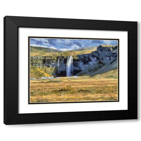 Beautiful nature in Iceland XXXIV Black Modern Wood Framed Art Print with Double Matting by Medeiros, Celito