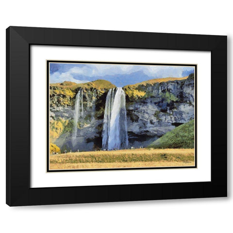 Beautiful nature in Iceland XXXV Black Modern Wood Framed Art Print with Double Matting by Medeiros, Celito