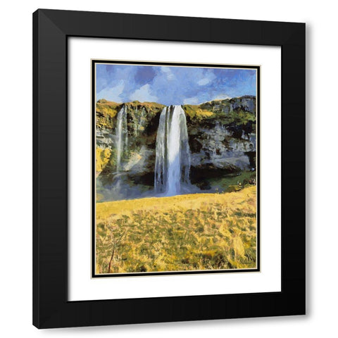 Beautiful nature in Iceland XXXVIII Black Modern Wood Framed Art Print with Double Matting by Medeiros, Celito