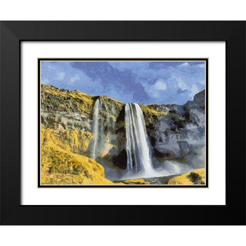 Beautiful nature in Iceland XL Black Modern Wood Framed Art Print with Double Matting by Medeiros, Celito