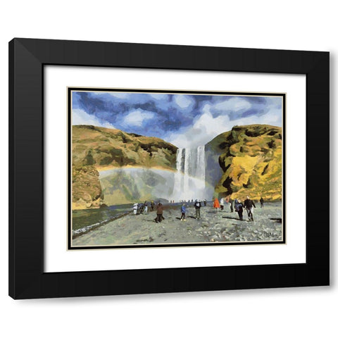 Beautiful nature in Iceland XLV Black Modern Wood Framed Art Print with Double Matting by Medeiros, Celito