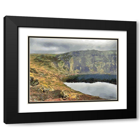 Beautiful nature in Iceland LVI Black Modern Wood Framed Art Print with Double Matting by Medeiros, Celito