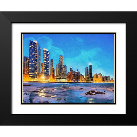 Travel Destination around the World II Black Modern Wood Framed Art Print with Double Matting by Medeiros, Celito