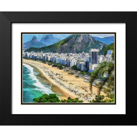 Travel Destination around the World X Black Modern Wood Framed Art Print with Double Matting by Medeiros, Celito