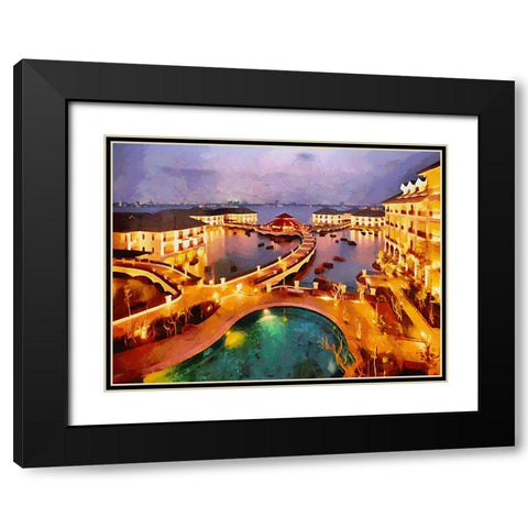 Travel Destination around the World XIII Black Modern Wood Framed Art Print with Double Matting by Medeiros, Celito