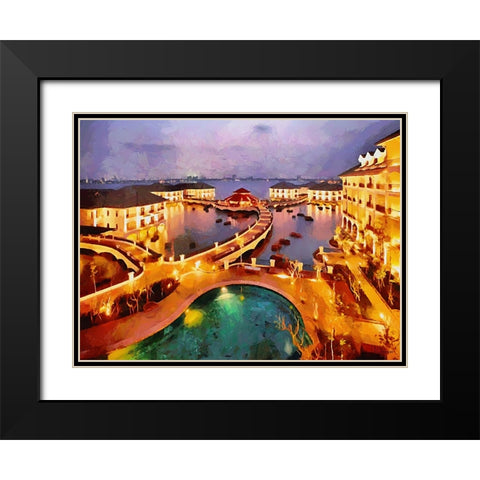Travel Destination around the World XIII Black Modern Wood Framed Art Print with Double Matting by Medeiros, Celito
