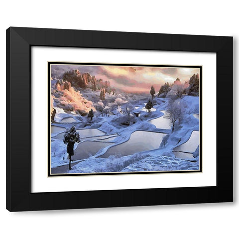 Travel Destination around the World XIX Black Modern Wood Framed Art Print with Double Matting by Medeiros, Celito