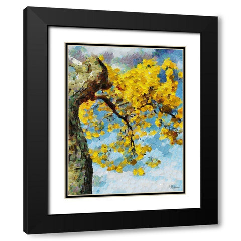 Collectio of Bloomin and Autumn Trees X Black Modern Wood Framed Art Print with Double Matting by Medeiros, Celito