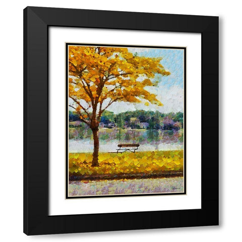 Collectio of Bloomin and Autumn Trees XIII Black Modern Wood Framed Art Print with Double Matting by Medeiros, Celito