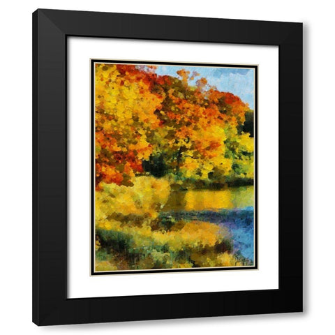 Collectio of Bloomin and Autumn Trees XX Black Modern Wood Framed Art Print with Double Matting by Medeiros, Celito