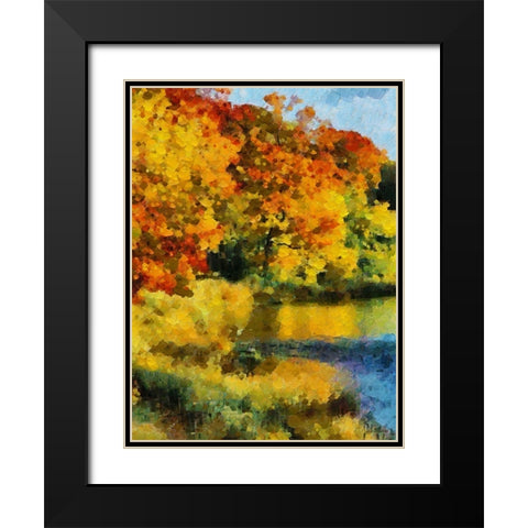 Collectio of Bloomin and Autumn Trees XX Black Modern Wood Framed Art Print with Double Matting by Medeiros, Celito